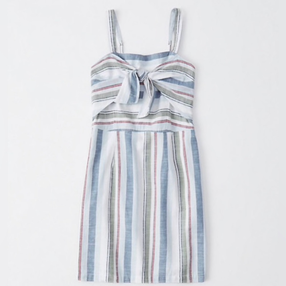 4 for 20! Abercrombie & Fitch Tie front Striped Mini Dress